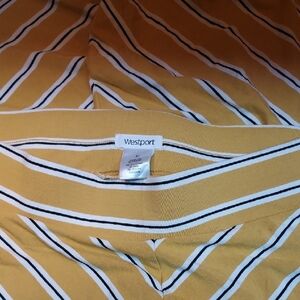 Westport Yellow Striped Crew Neck Top
